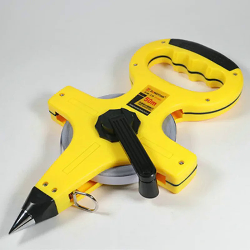 30M 50M 100M Retractable Metric Tape Open Reel Long Steel Tape Measure ...