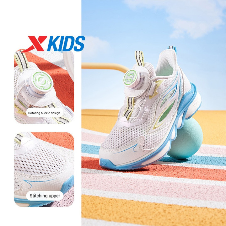 XTEP รองเท้าวิ่งตาข่ายระบายอากาศสำหรับเด็ก การออกแบบหัวเข็มขัดลูกบิดกันลื่นสำหรับเด็กผู้ชายฤดูร้อน — รองเท้ากีฬา แบรนด์ Xtep ของแท้ 100% เช็คราคาจาก Shopee Lazada thumbnail 4