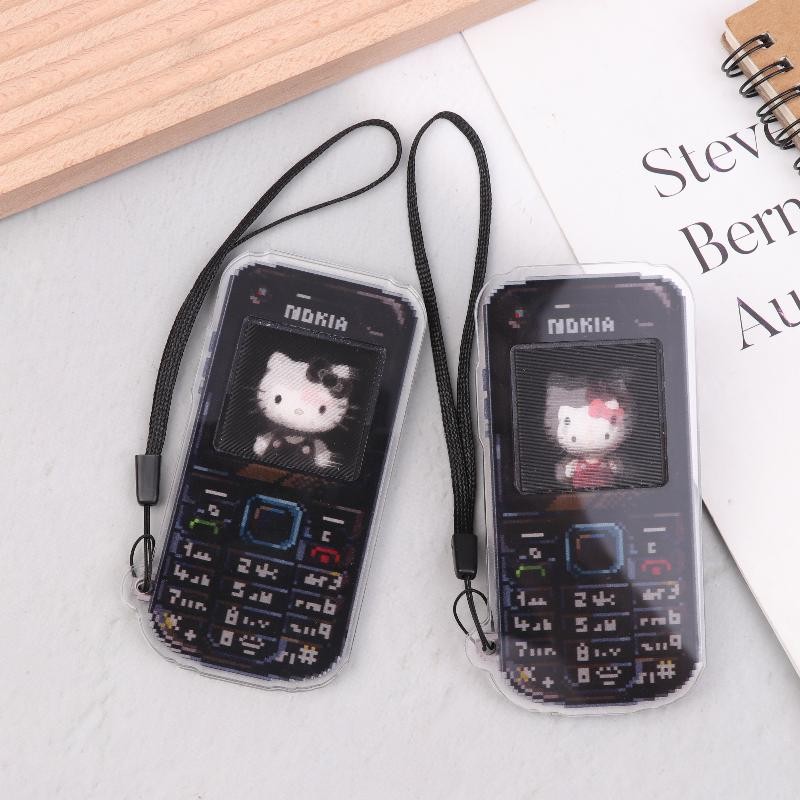 SETH Hello Kitty ตะแกรงโทรศัพท์มือถือการ์ด Charm จี้สไตล์ Showa ...
