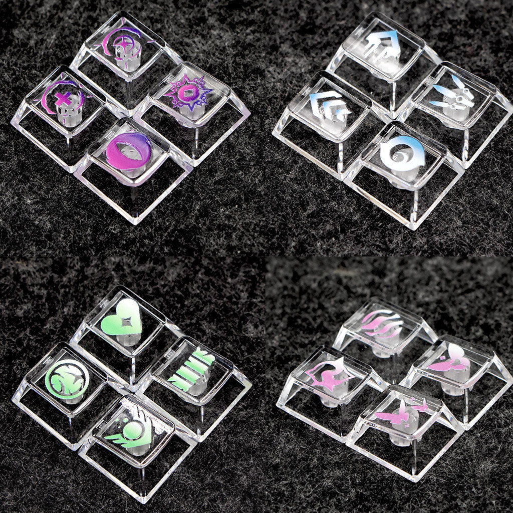 Valorant Keycaps โปรไฟล์เชอร์รี่ R4 R1 4 คีย์ PC โปร่งแสง Gaming ...