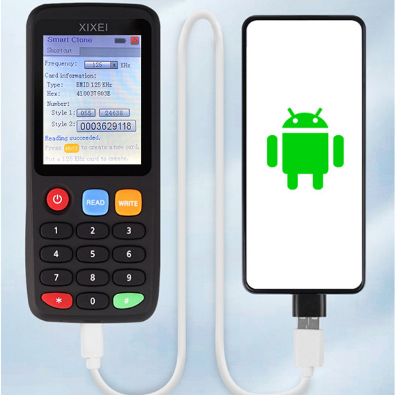 X7 RFID Smart Chip Reader IC ID Token Clone Copier 125Khz Badge Writer ...
