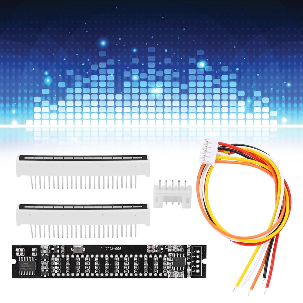 Dual Channel 12 บิตเสียงเพลง VU ระดับตัวบ่งชี้เมตร Multi Display Effect