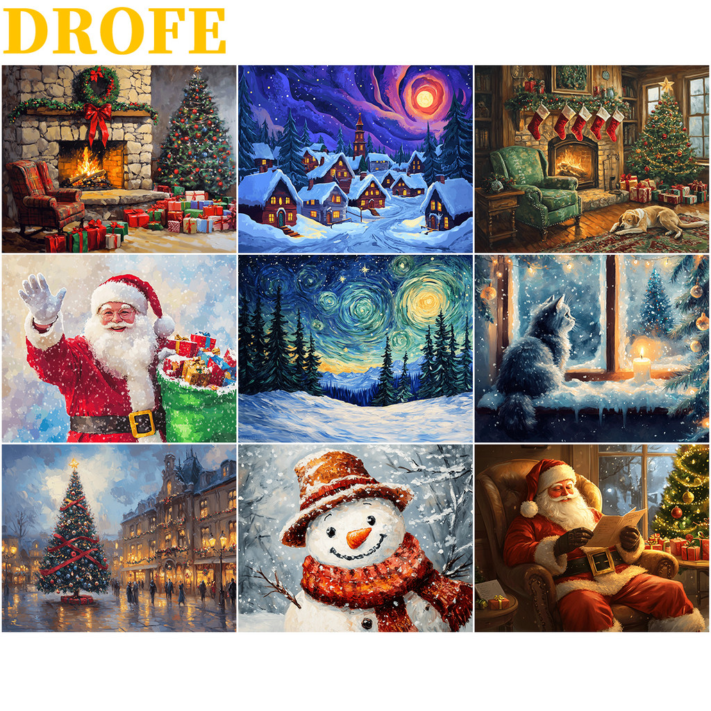 Drofe,ระบายสีตามตัวเลข,Xmas การตกแต่งคริสต์มาส,ระบายสี,paint by number,ภาพระบายสี,ภาพระบายสีตามตัวเลข,ศิลปะ,ระบายสีตามตัวเลขหลักสิบบ,ชุดระบายสีตามตัวเลข,ระบายสีรูปภาพ,สมุดระบายสี,ของแต่งห้อง,แต่งห้อง,