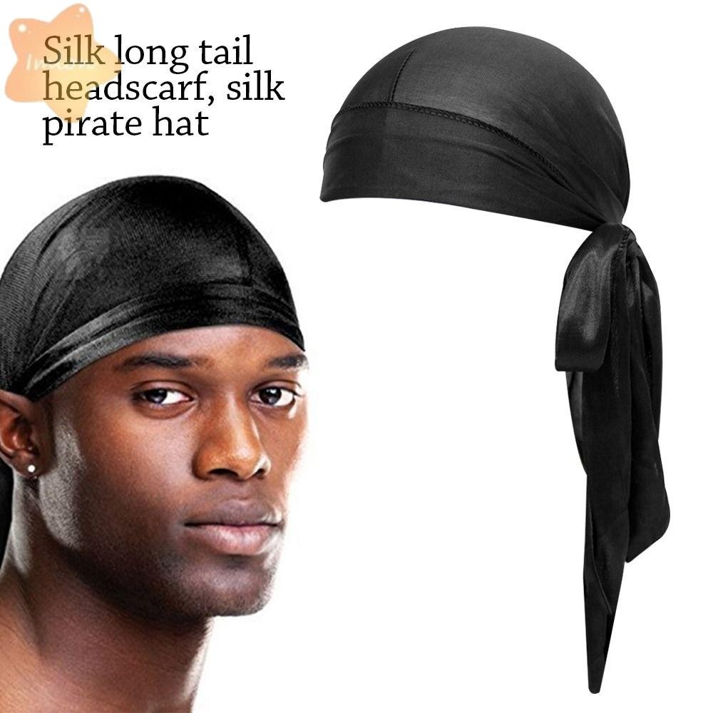Imlon Bandana, Elastic Pre-Tied Silk Durag, Breathable Adjustable Men ...