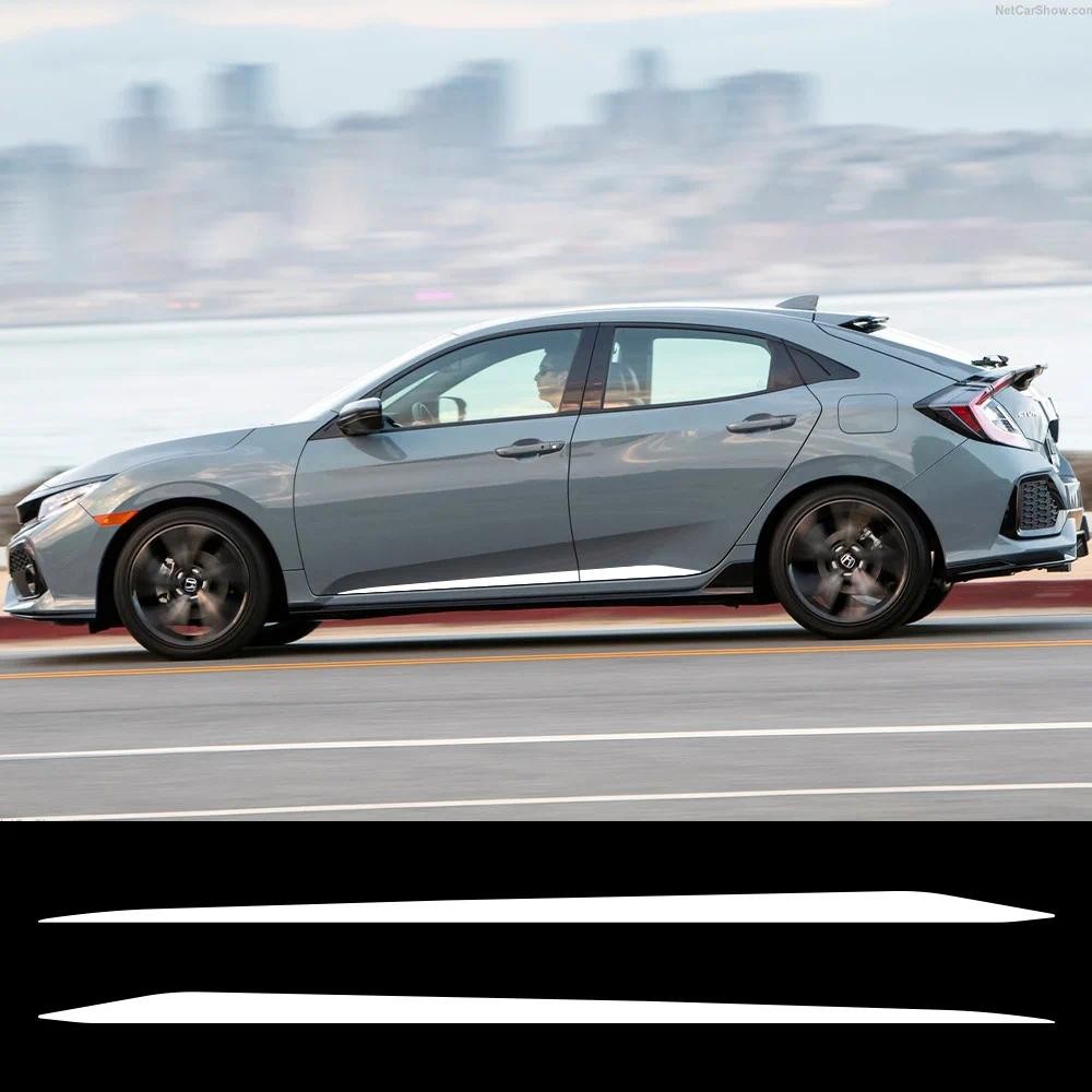 2 ชิ้นรถด้านข้างประตูสติกเกอร์กระโปรงสําหรับ Honda CIVIC FK7 FK8 Si FL5 ...