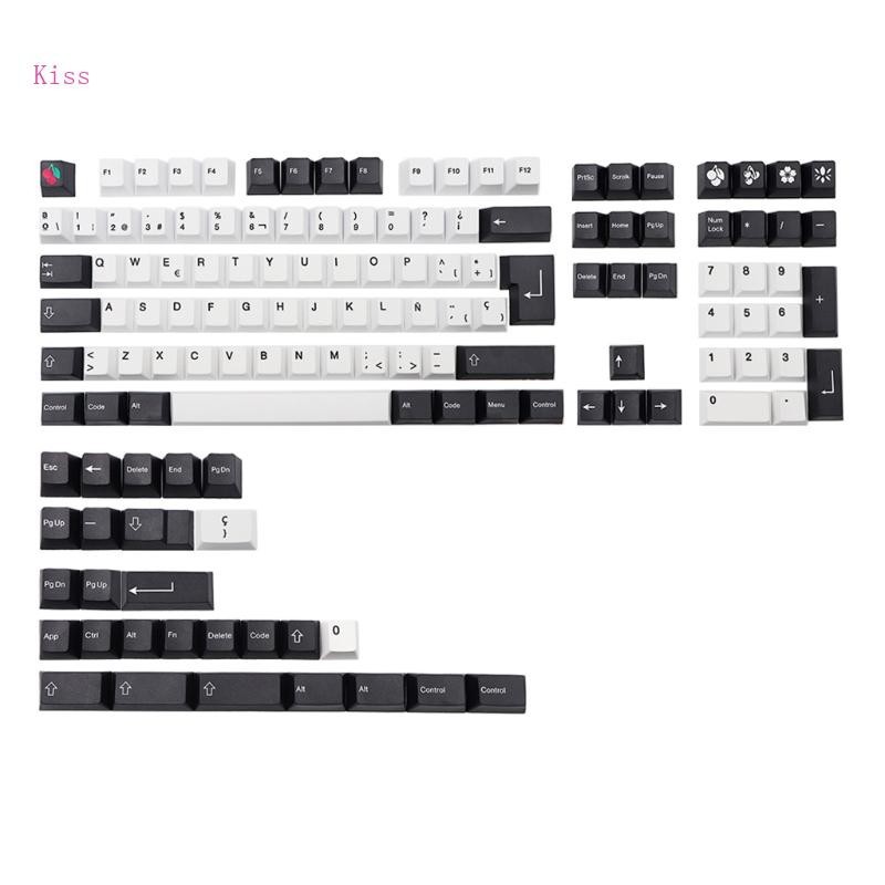 Kiss Mechanical Keyboard Keycap 137 คีย์โปรไฟล์เชอร์รี่ PBT DYE-Sub ...