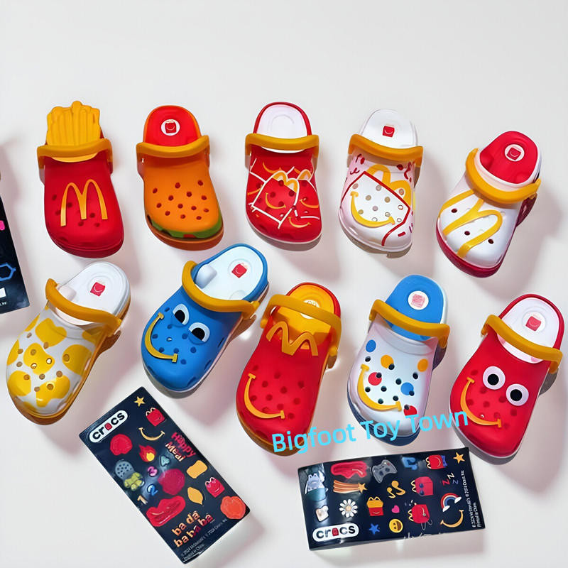 2024 จี้ Crocs Mini ของ McDonald, จี้รองเท้าแตะ Crocs พวงกุญแจ, ของสะสม