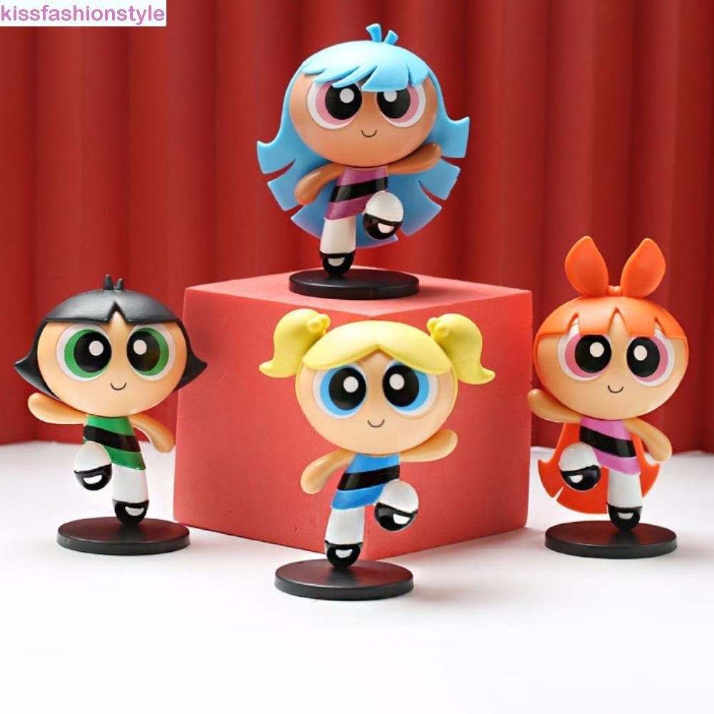 Kissfashionstyle 4 ชิ้น/เซ็ต Powerpuff Girls Action Figure,Desktop ...