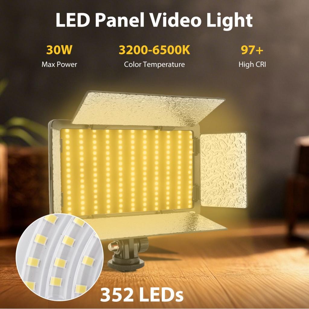 แสงไฟ LED Video Light Portable Studio Panel สำหรับกล้อง DSLR Camera DV ...