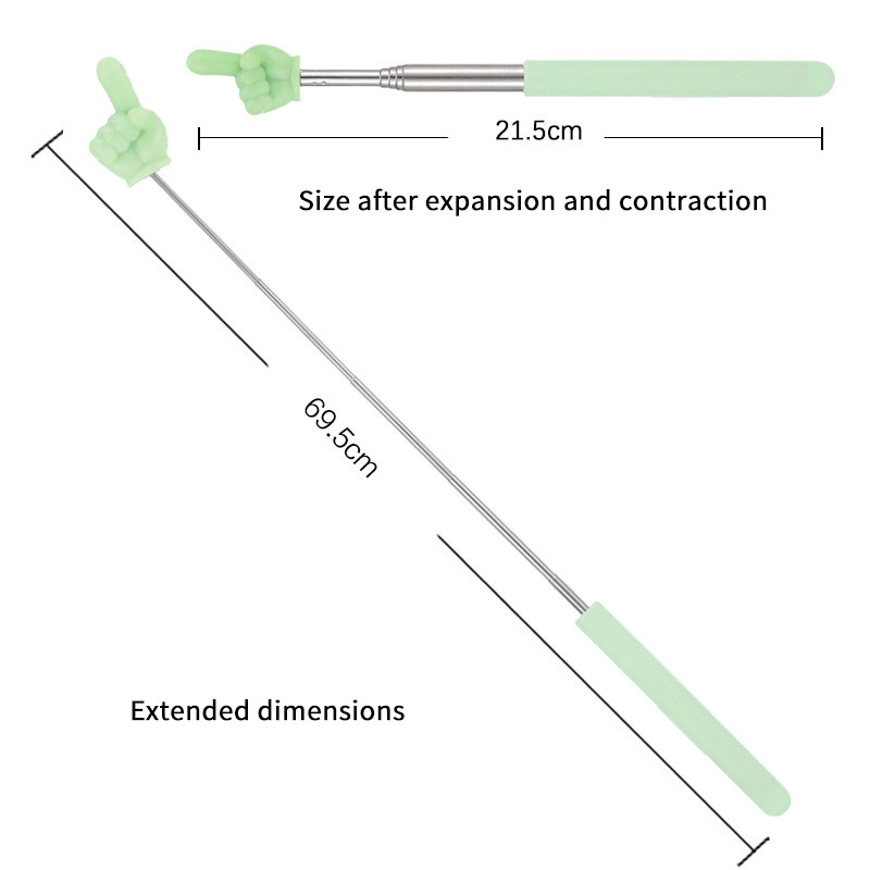 E-WOITD เหล็กการสอน Pointer Telescopic Rod การออกแบบนิ้วมือการสอน Stick ...