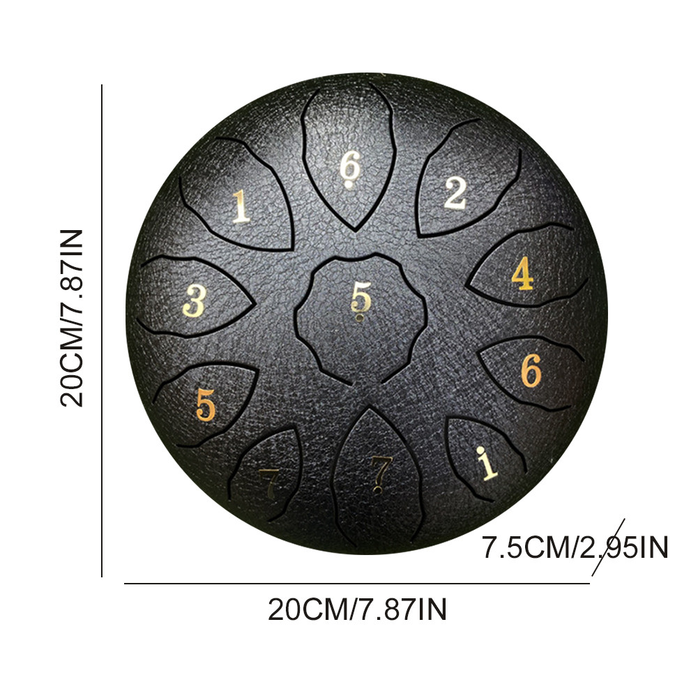 8 นิ้ว 11 หมายเหตุลิ้นเหล็กกลอง F Key Handpan กลองเสียง Healing ...