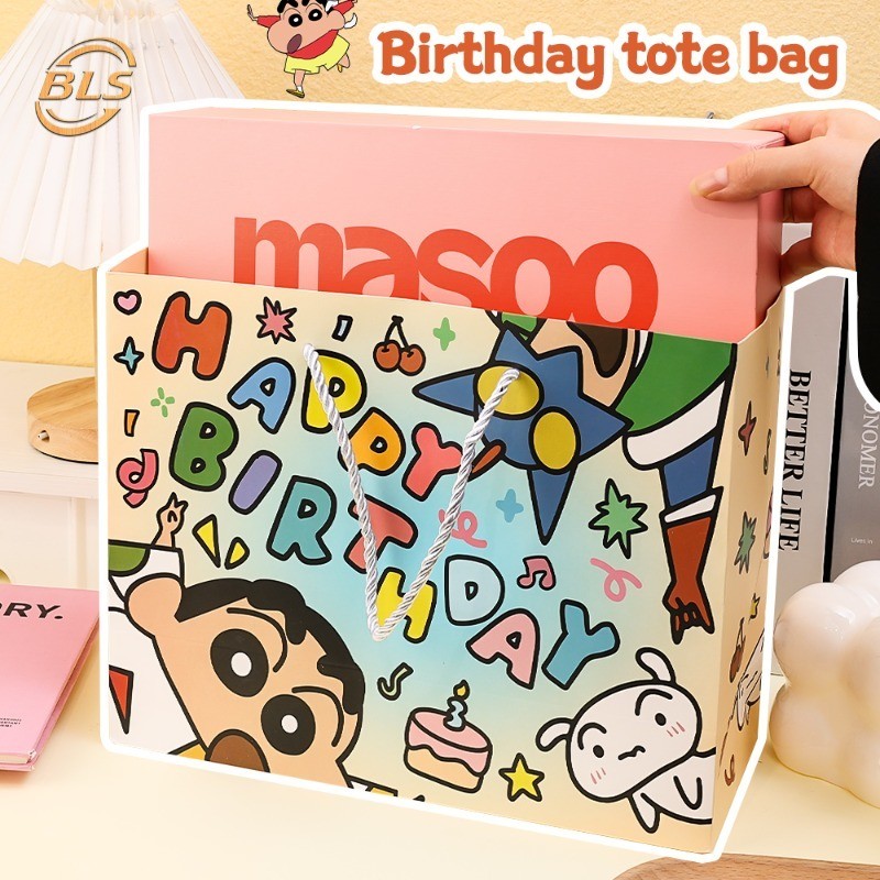 Cartoon Crayon Shin Chan Graffiti Tote Bag - Cute Happy Birthday Anime ...