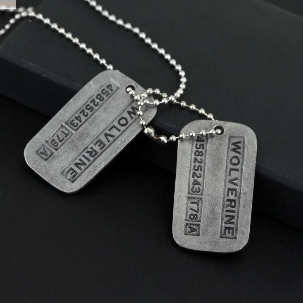 Ivory Wolverine Hang Tag Neckless, เดี่ยว/คู่แท็บเล็ต Wolverine จี้ ...