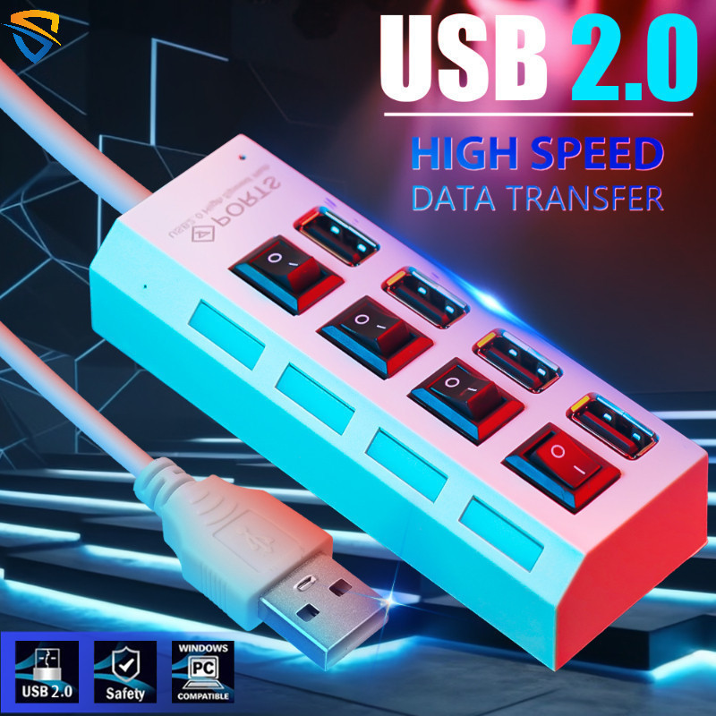 Universal Multi-Purpose 4 พอร์ต USB 2.0 Hub Splitter แล็ปท็อปภายนอก ...