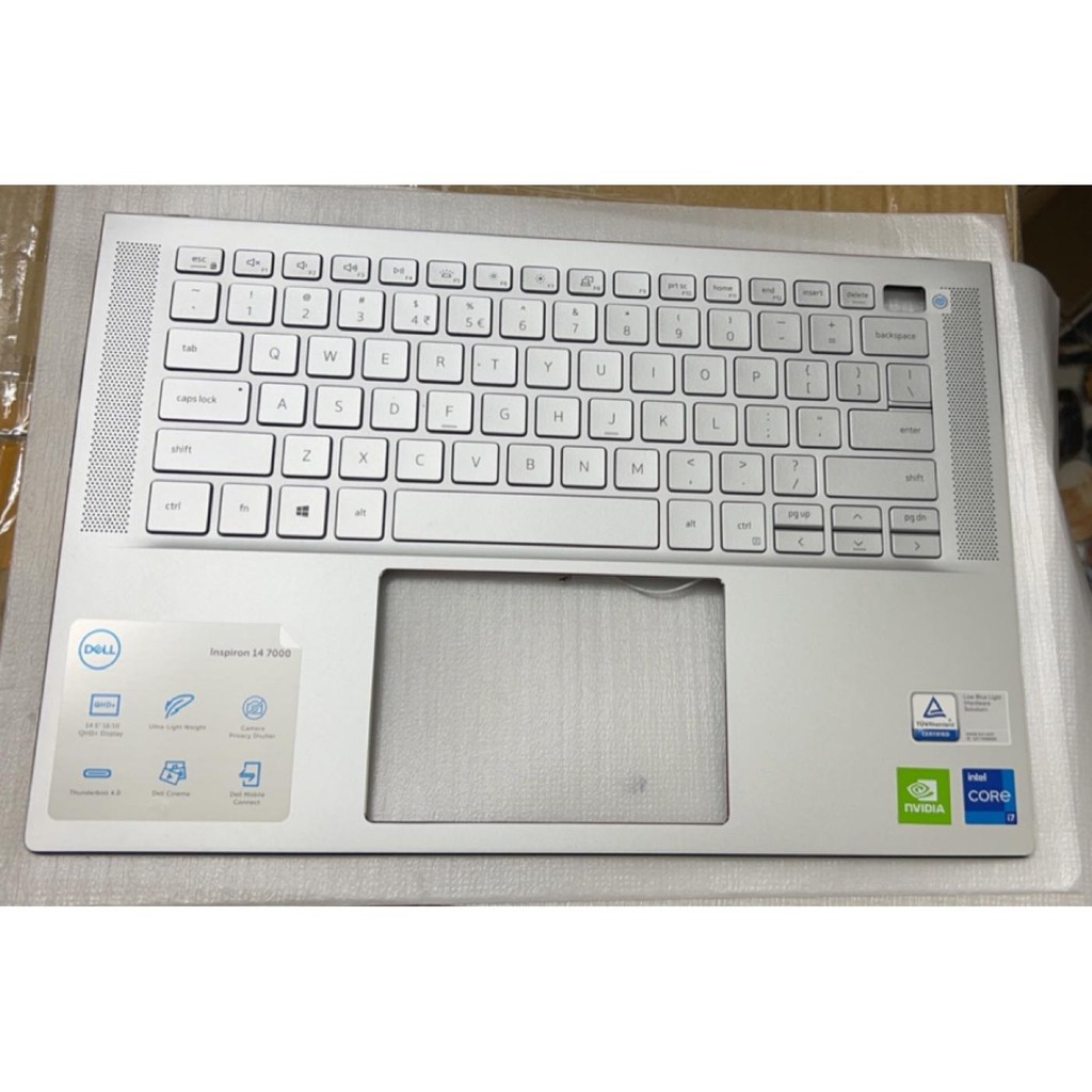 Dell DELL Inspiron 7400 7401 C Case Backlit Keyboard Silver Speaker