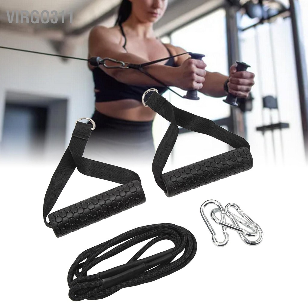 Virgo311 Triceps Pull Down Rope Gym Cable Machine Attachments Long ...