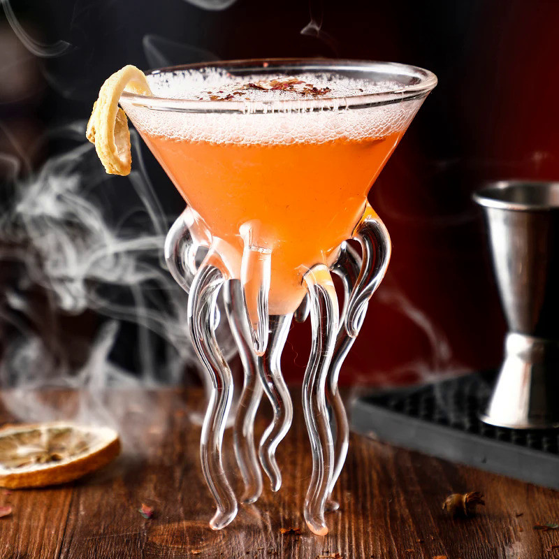 Jellyfish Cocktail Glass Decorative Borosilicate Octopus Champagne ...