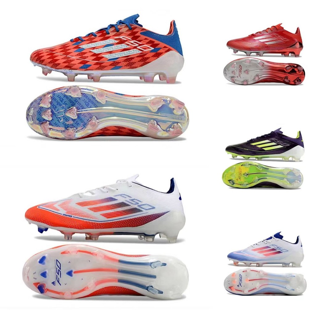 สินค้าใหม่f50fg (Long Spikes) Messi Football Boots Shock Absorption