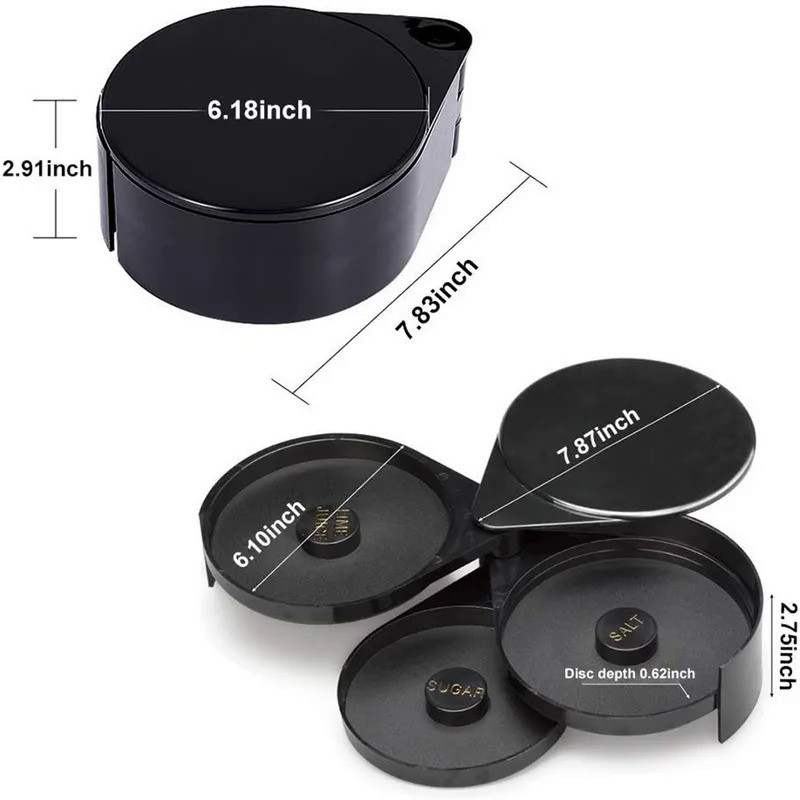 3-Tier Bar Juice Cocktail Seasoning Box Rimmers Bartender Tool,Salt Box ...
