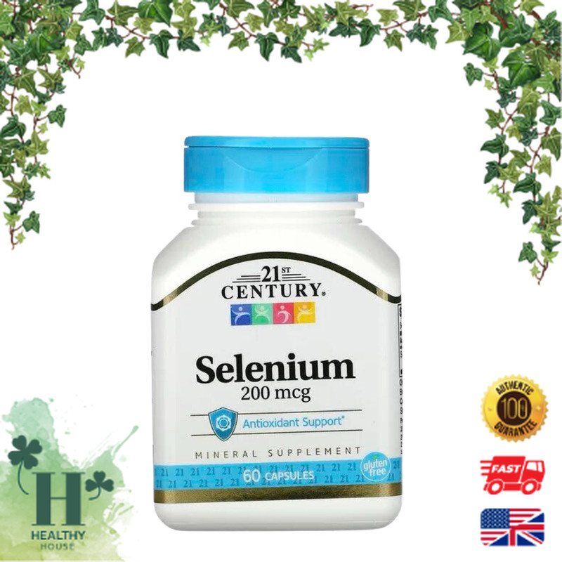 พร้อมส่ง 🇺🇸 21st Century Selenium 200 mcg 60 Capsules ซีลีเนียม บำรุง ...