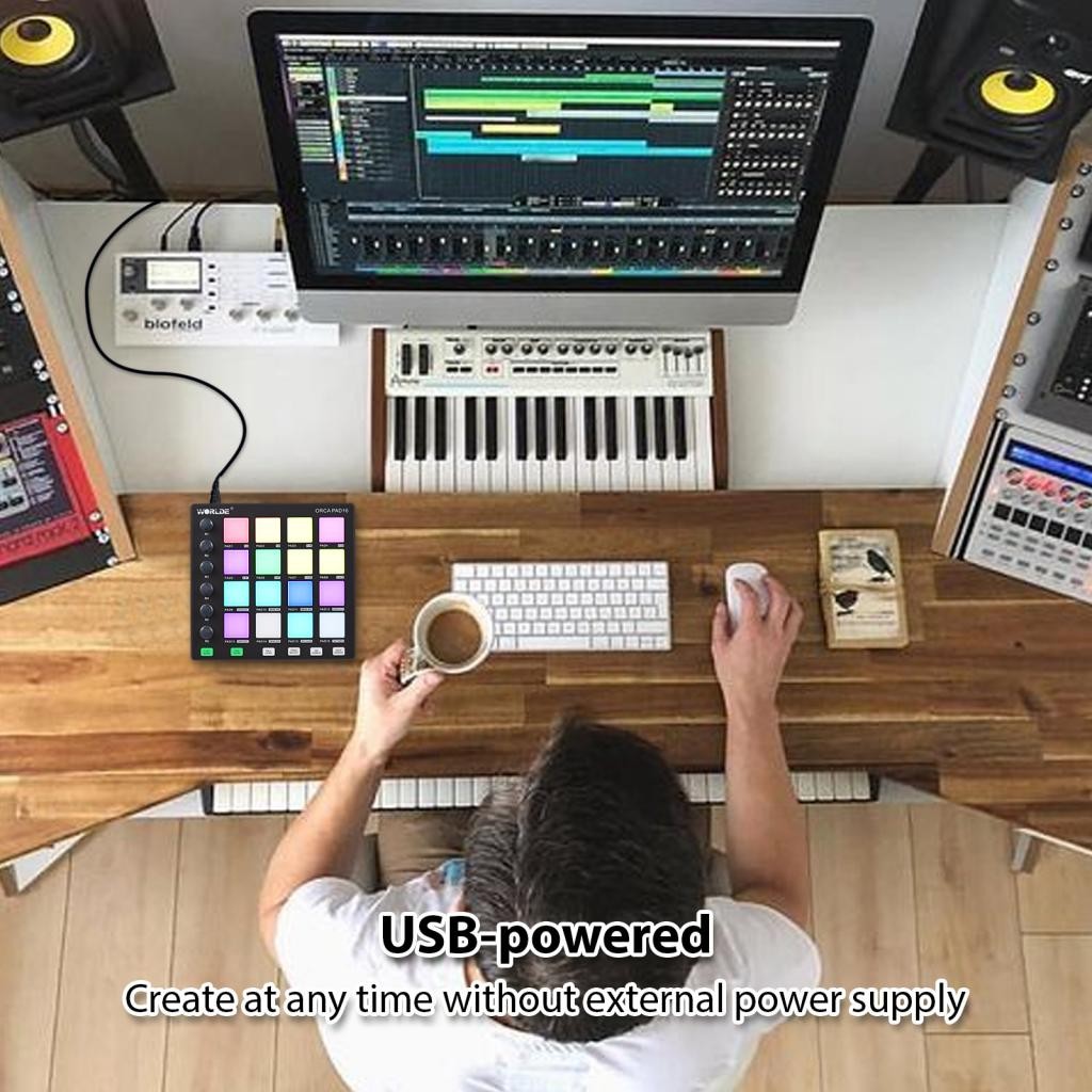 MusicalBase-th MIDI Controller Beat Maker Machine 6 ลูกบิดที่กำหนดได้ ...
