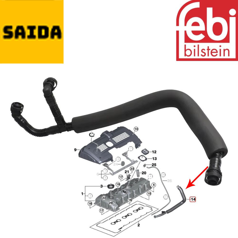 BMW E60 E63 E64 E65 E66 E70 E81 E82 E87 E88 E90 E92 E93 N52 Crankcase ...