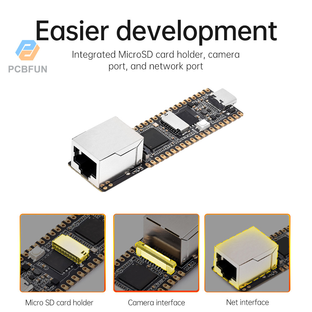 Pcbfun Luckfox Pico Plus Luckfox RV1103 กระดานพัฒนา Linux Cortex-A7 พร ...