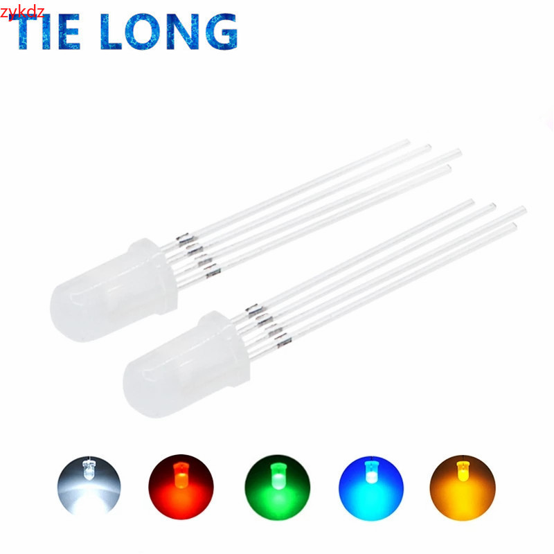 10 ชิ้น 5 มิลลิเมตร RGB LED Common Cathode / Common Anode Tri-Color ...
