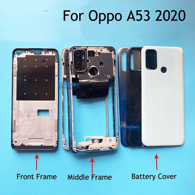 1x สําหรับ Oppo A53 2020 CPH2127/Oppo A53s LCD Faceplate กรอบด้านหน้า ...
