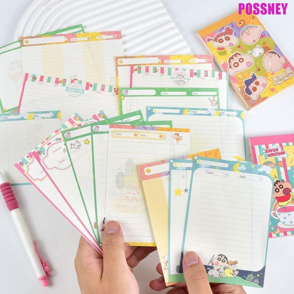 Possney Crayon Shin Chan Note Paper, 320 หน้าการ์ตูน Memo Reminder ...