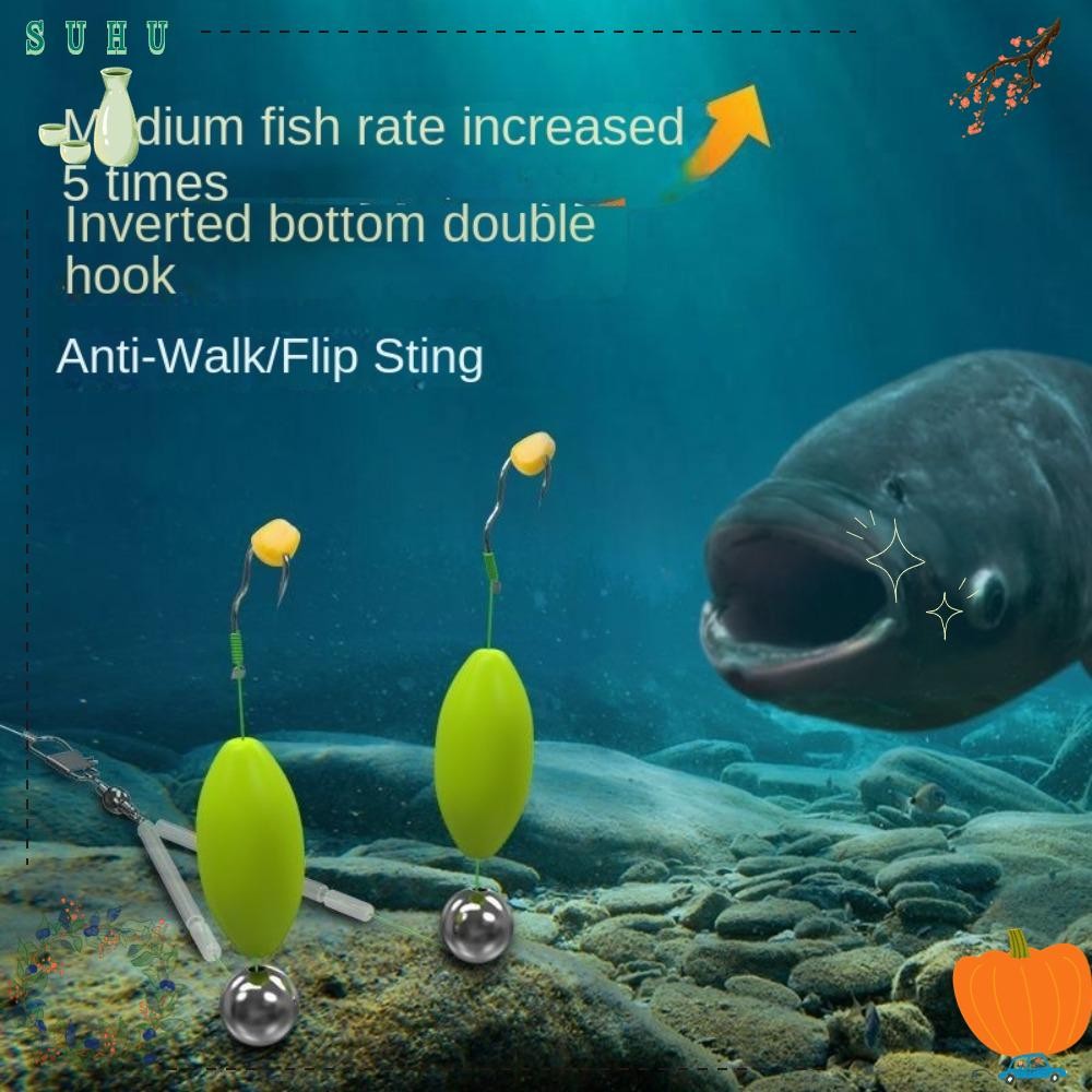 SUHU ชุดอุปกรณ์ตกปลาสำเร็จรูป 2 ชิ้น พร้อมใช้งาน 훅สองขา และอัตโนมัติ ...