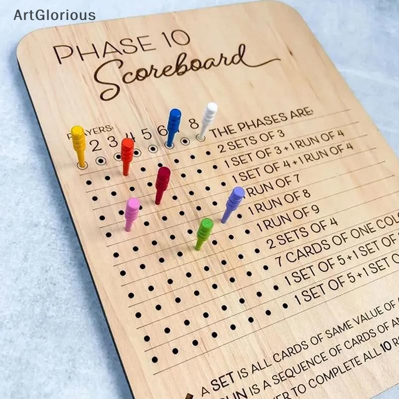Art Phase 10 Score Board - Phase Ten Scorecard และ Round Tracker Phase ...