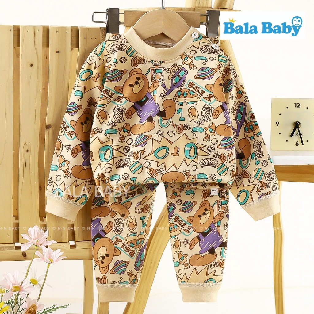 เสื้อผ้าเด็ก ชุดนอนกันหนาว ชุดนอนเด็กเซ็ต 2 ชิ้น เสื้อแขนยาวกางเกงขายาว CXT36 - 3
