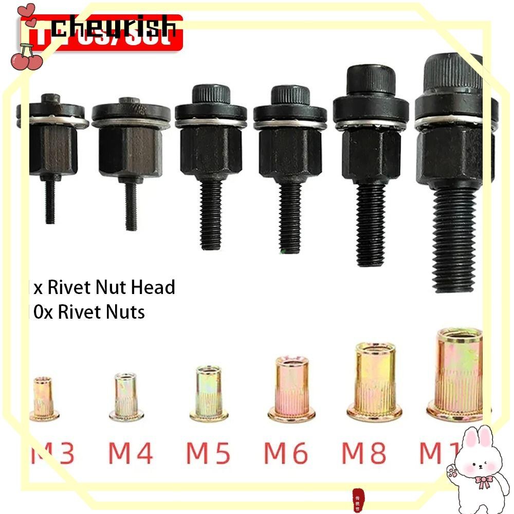 Cheurish 11 ชิ้น/เซ็ต Hand Rivet Nut, M3 M4 M5 M6 M8 M10 Mandrel Staple ...