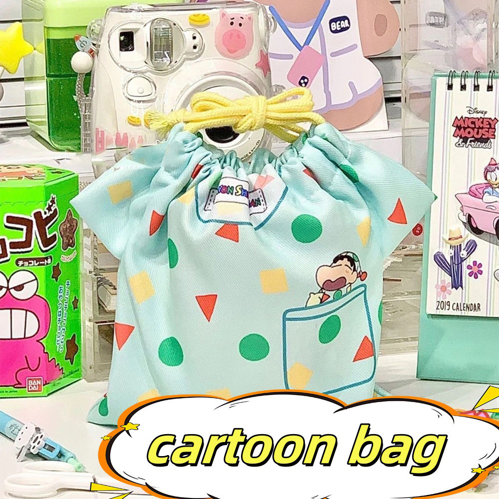 Drawstring Bag Gift Storage ชุดนอนรูปกระเป๋าการ์ตูน Creative Crayon ...