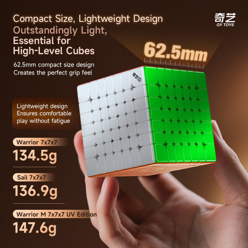 QiYi Magnetic 7x7 Speed Cube Warrior 7x7x7 Magic Cube 62.5 มม.เคลือบ UV ...