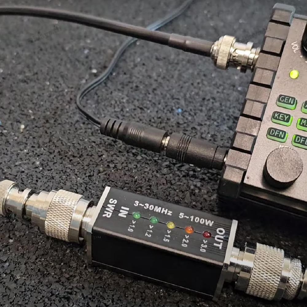 5led SWR Meter 3-30MHz Shortwave ยืน Waves ตัวบ่งชี้สูงสุด 100W M พอร์ต ...