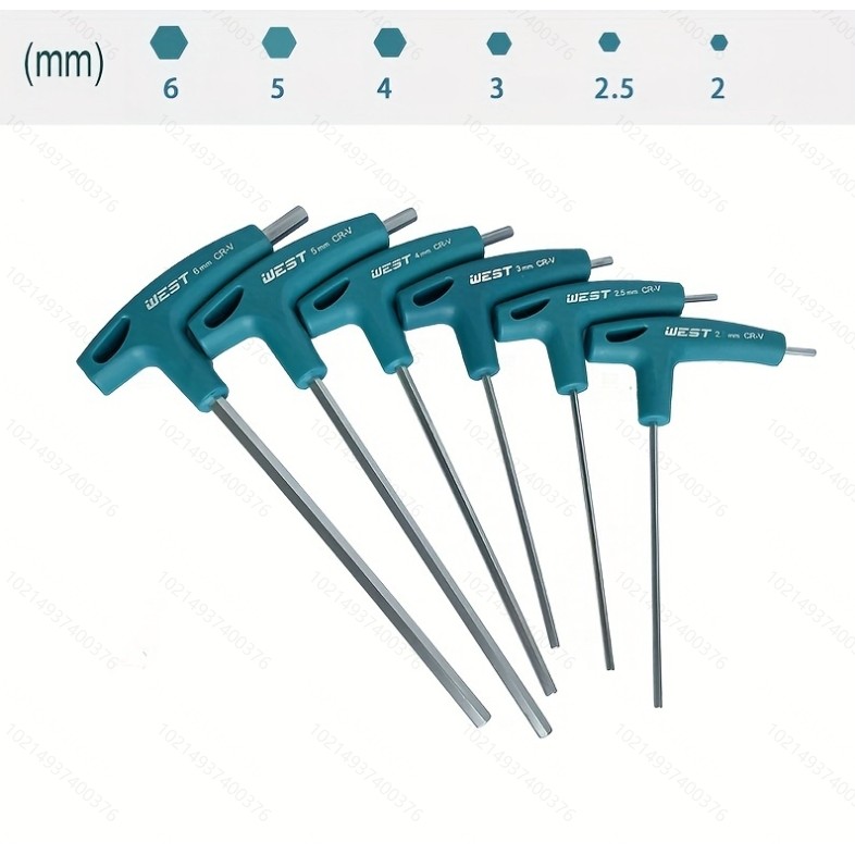 3pcs 2mm-8mm T Type Hex Key ชุดประแจอัลเลนหกเหลี่ยมพร้อมที่จับยาง ...