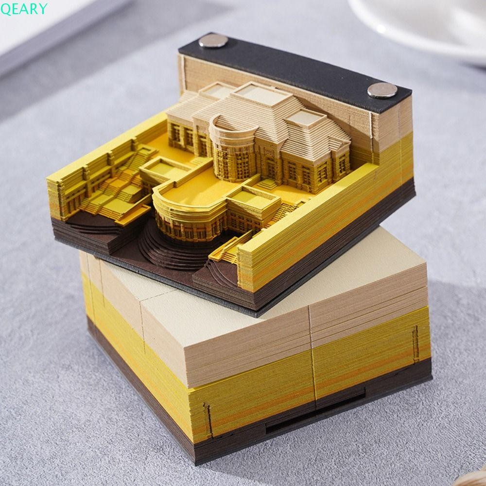 Qeary Diy Memo Note Paper, Self Sticky Handmade Crafts 3D แกะสลัก