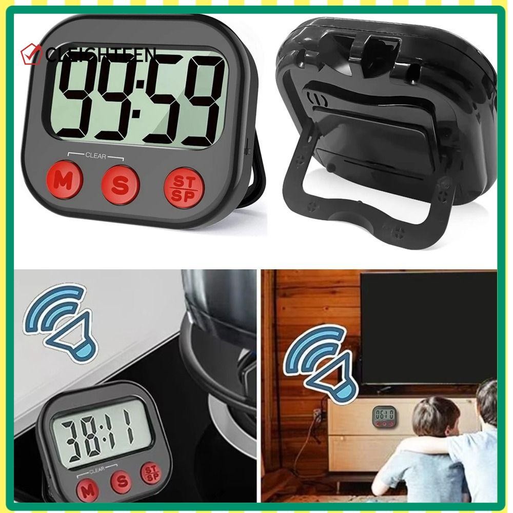 CLEIGHTEEN Digital Kitchen Timers, Time Reminder หน้าจอ LCD Visual ...