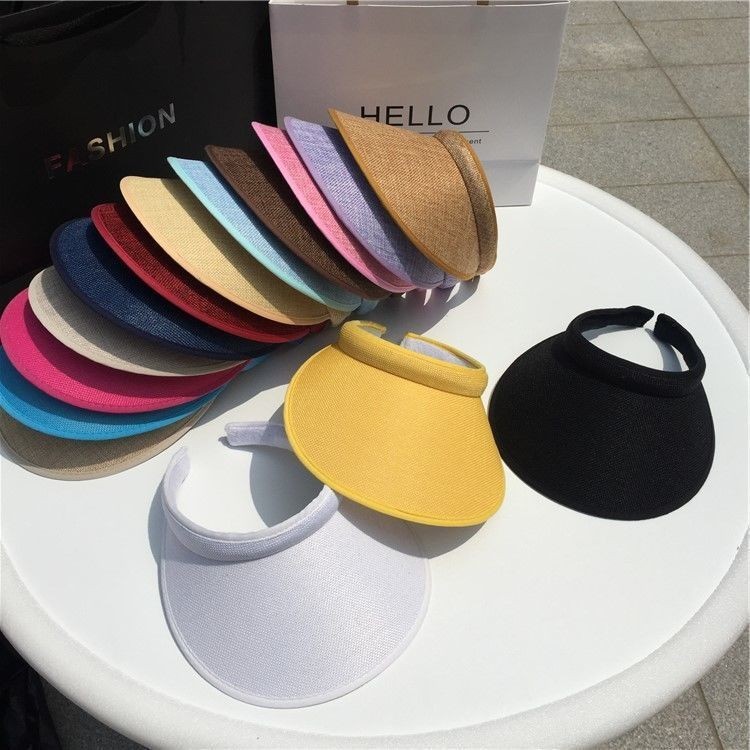Plastic Transparent Uv Protection Sun Visor Cap With Multiple Color