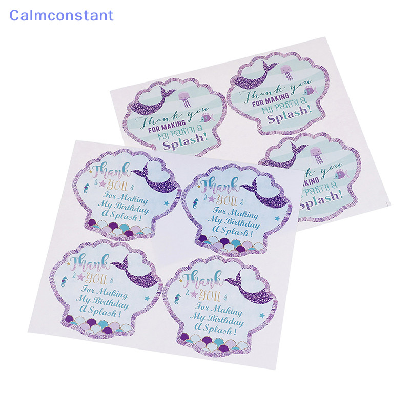 Ca> 40 ชิ้น Mermaid Seal สติกเกอร์ขอบคุณ Sea Shell Labels DIY Baking ...