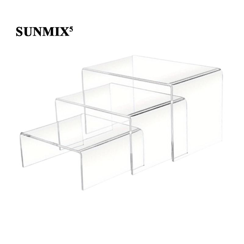 [กีฬาเทรนด์] 3 ชิ้นอะคริลิคขาตั้งจอแสดงผลชั้นวาง Stepped Holder Display ...