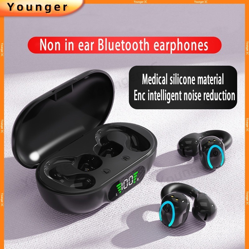 AI อัจฉริยะ Enc Noise Cancelling Ear Clip หูฟัง, Type-c ชาร์จพร้อมจอ ...