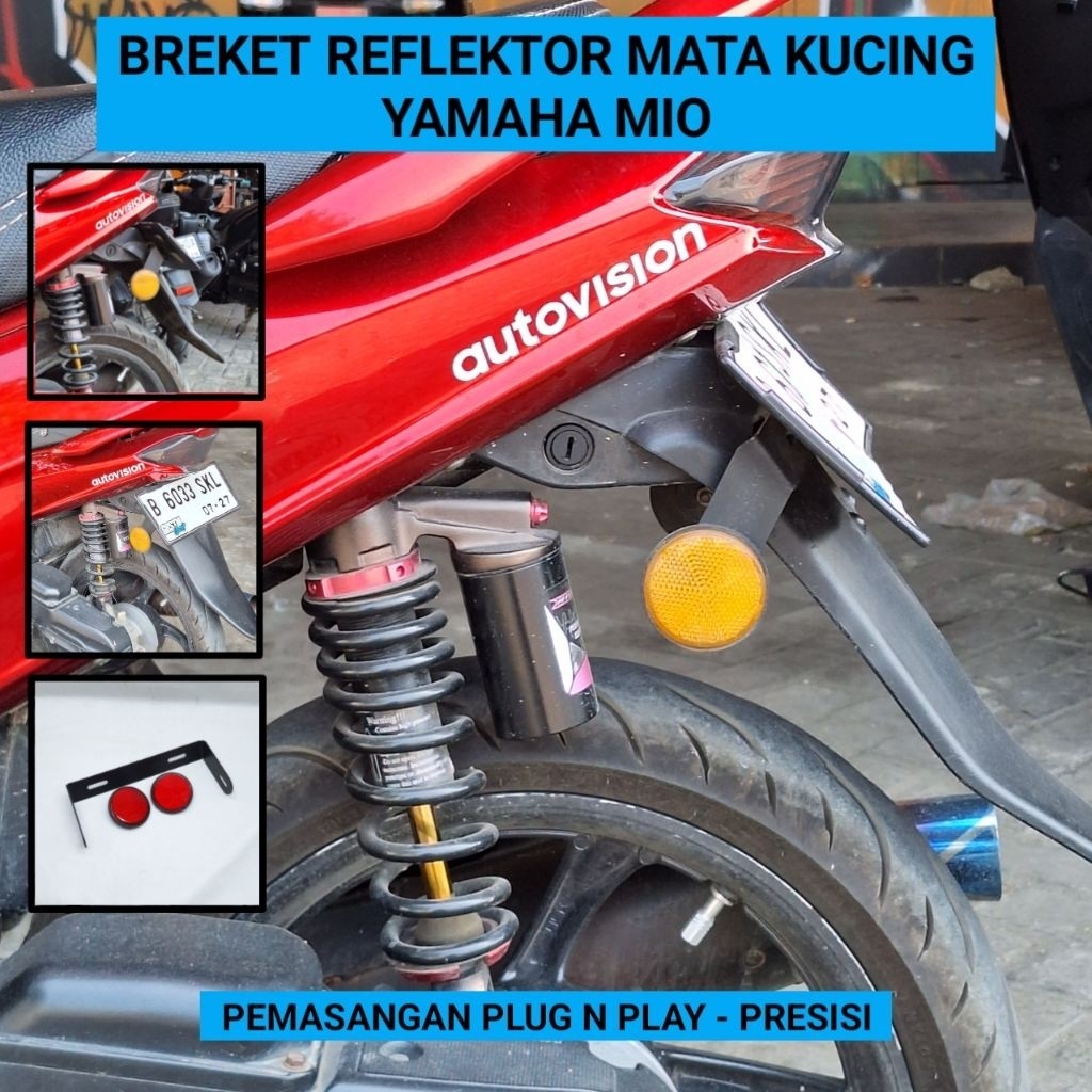 MATA Mio Number Plate Bracket Cat Eye Set | Mio Cats Eye Bracket | ไฟ ...