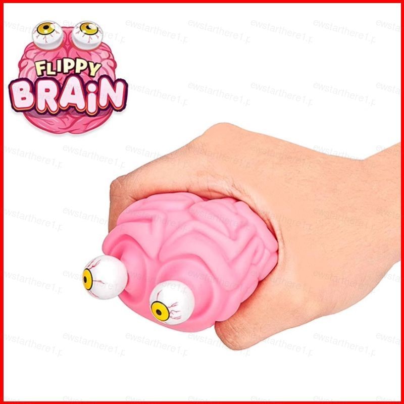 Jason Anti ความเครียด Flippy สมอง Squishy Eye Popping บีบ Fidget Prank ...