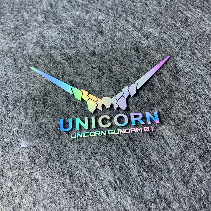 สติกเกอร์ติดโลโก้ UNICORN-RX1เรียบง่ายรุ่นใหม่ของ Gundam Unicorn ...
