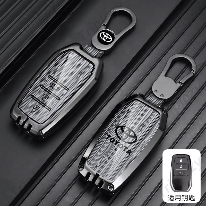 โลหะผสมสังกะสีแฟชั่นลายไม้เคลือบเงารถ Remote Key Case ฝาครอบสําหรับ ...