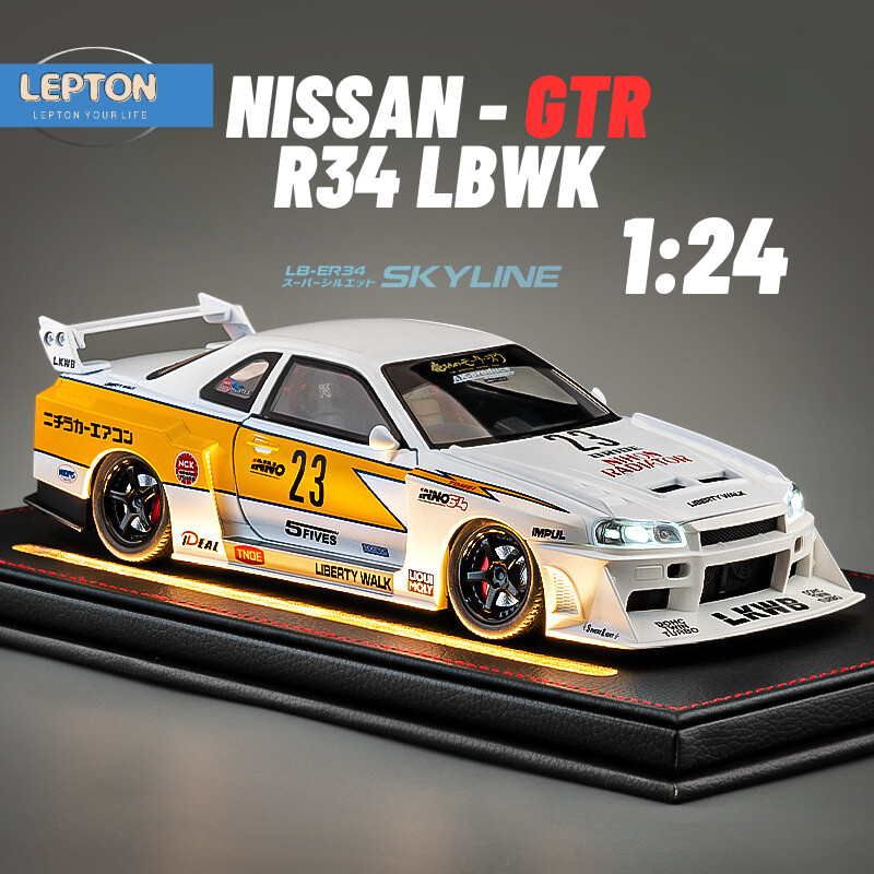 Lepton DIECAST LB-R34 SUPER SILHOUETTE SKYLINE LBWK สเกล 1:24 SUPER ...