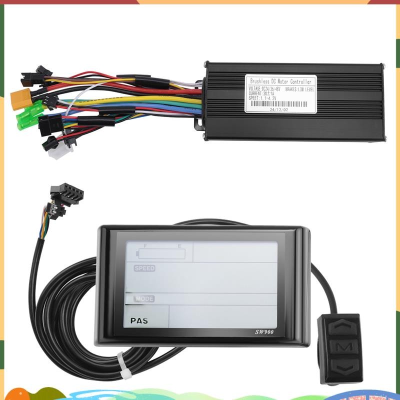 ชุดควบคุม E-Bike แบบ Brushless กับ.Controller 30A และจอแสดงผล LED SW900 ...